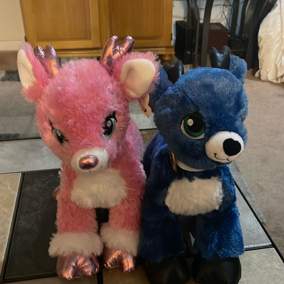 Build A-Bear Raindeers like Brand New. Twinkle and Tinsel - Picture 1 of 8